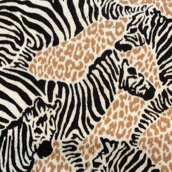 NWT J. Crew Safari Zebra Giraffe Print Crewneck Cozy Sweatshirt AP666 XS - Picture 5 of 7